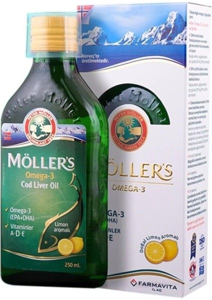 Mollers Möller's Omega-3 Limon Aromalı Balık Yağı 250 ml