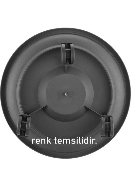 2 li 37 cm Tekerlekli Saksı Altlığı Seti Beyaz 714457