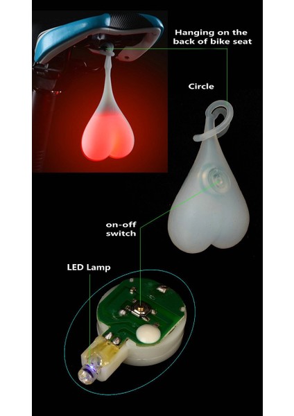 YY Store Bisiklet Kuyruk Işık Bisiklet Yumurta Uyarı Işığı Açık Bisiklet Sürme Uyarı Işığı Sırt Çantası Asılı Işık Sürme Ekipmanları (Yurt Dışından) fırsatları