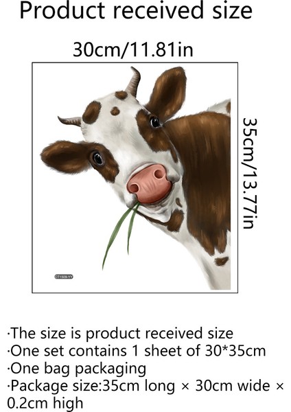 YY Store Inek Duvar Çıkartmaları Hayvan Pencere Çıkartmaları Oturma Odası Odası Dekorasyon Duvar Çıkartmaları Kendinden Yapışkanlı Duvar Çıkartmaları (Yurt Dışından) modelleri