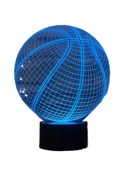 YY Store 3D Basketbol Gece Lambası LED Gece Lambası Siyah Taban Uzaktan Kumanda 16 Renk Gece Lambası (Yurt Dışından)