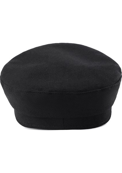 Bere Ingiliz Retro Yün Lacivert Şapka Siyah (Yurt Dışından) modelleri