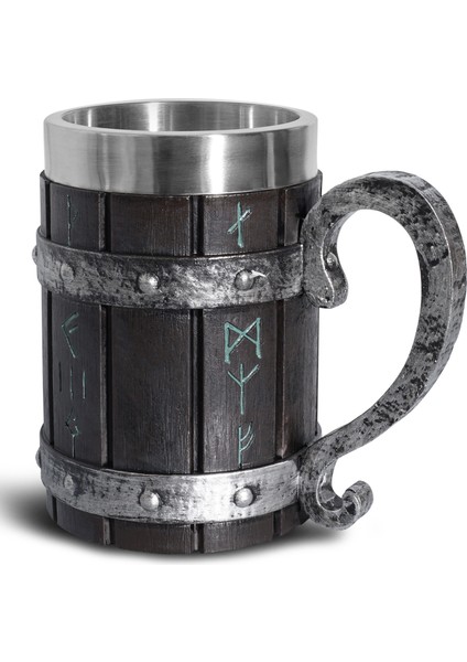 YY Store Büyük Kupa Viking Bira Kupası Büyük Kupa Paslanmaz Çelik Kupa Kupa (Yurt Dışından)
