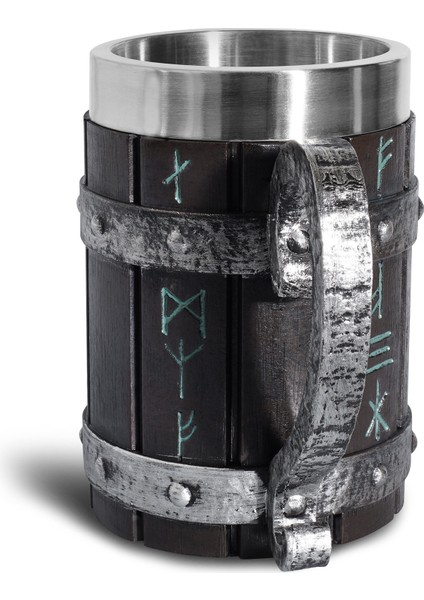 YY Store Büyük Kupa Viking Bira Kupası Büyük Kupa Paslanmaz Çelik Kupa Kupa (Yurt Dışından)