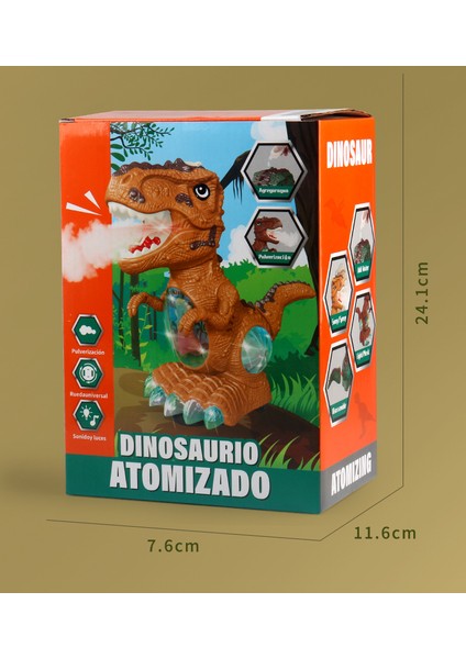 YY Store Sprey Dinozor Oyuncak Müzikli Işık Evrensel Yürüyüş Model Oyuncak (Yurt Dışından)