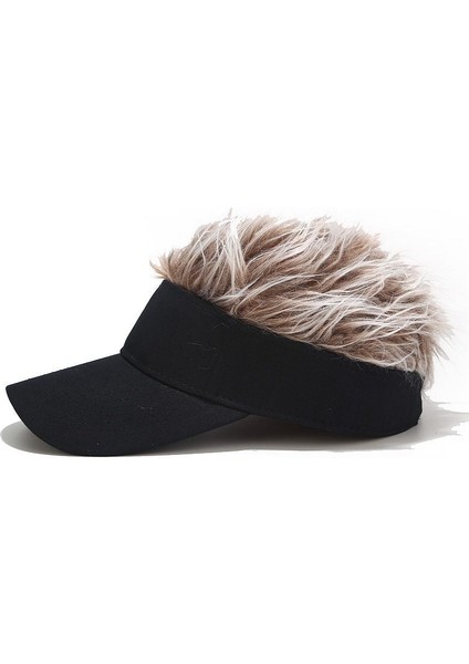 Peruk Beyzbol Şapkası Erkek Sivri Şapka Açık Güneşlik (Yurt Dışından)