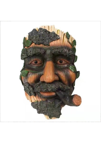 YY Store Bahçe Ağacı Dekorasyon Puro Boru Yaşlı Adam Kabuğu Reçine El Sanatları Ev Duvar Dekorasyonu (Yurt Dışından)