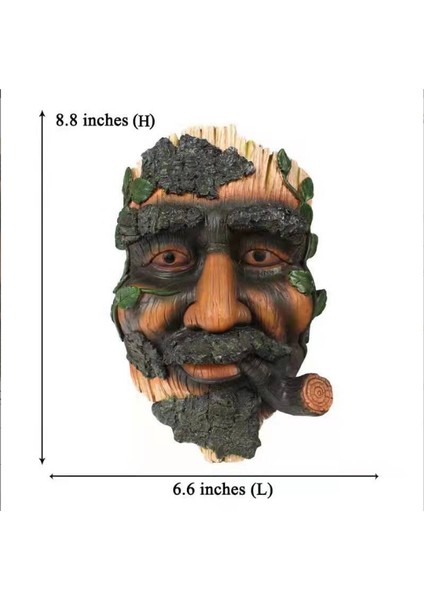 YY Store Bahçe Ağacı Dekorasyon Puro Boru Yaşlı Adam Kabuğu Reçine El Sanatları Ev Duvar Dekorasyonu (Yurt Dışından) fiyatları