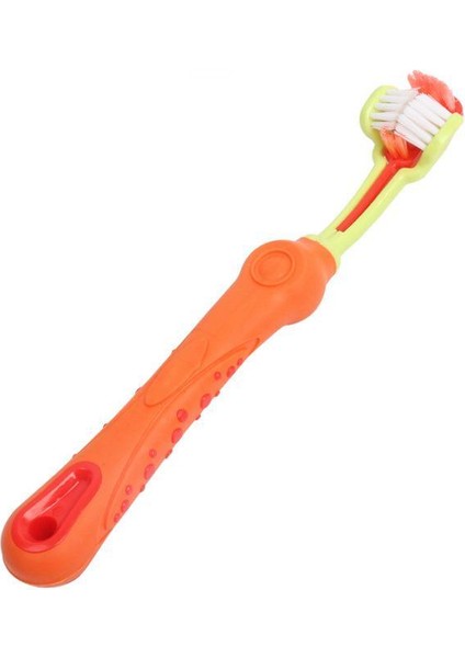 1 Adet Pet Diş Fırçası Köpek Diş Fırçası Plastik Köpek Diş Fırçası Ağız Temizleme Üç Taraflı Üç Kafa Diş Fırçası Evcil Hayvan Malzemeleri (Yurt Dışından)