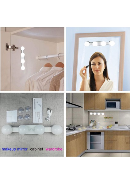 YY Store LED Ayna Ön Makyaj Işığı Banyo Dresser Dolgu Işığı Makyaj Işığı Taşınabilir Şarj Edilebilir Makyaj Aynası Işığı Vantuz Işığı Ayna Işığı (Yurt Dışından) modelleri