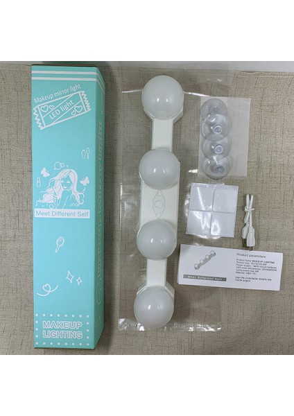 YY Store LED Ayna Ön Makyaj Işığı Banyo Dresser Dolgu Işığı Makyaj Işığı Taşınabilir Şarj Edilebilir Makyaj Aynası Işığı Vantuz Işığı Ayna Işığı (Yurt Dışından) fırsatları