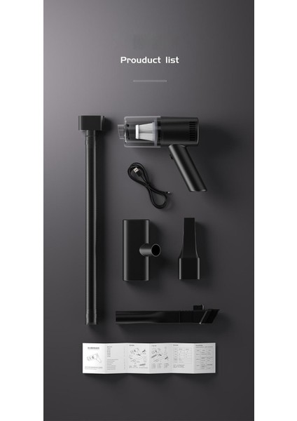 YY Store Kablosuz Elektrikli Süpürge Araba Elektrikli Süpürge El Taşınabilir Küçük Ev Elektrikli Süpürge Süper Güçlü (Yurt Dışından)