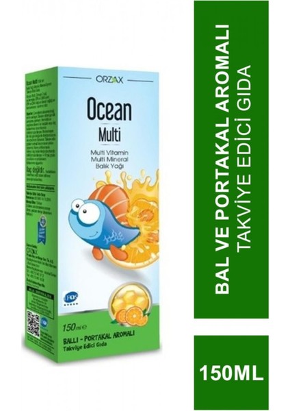Ocean Multi Şurup Balık Yağı Bal ve Portakal Aromalı