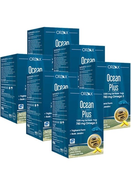 Ocean Plus 1200 Mg Omega3 Balık Yağı 50 Kapsül 6 Adet