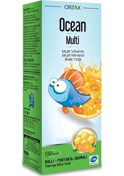 Ocean Multi Omega 3 Bal Ilaveli 150 ml