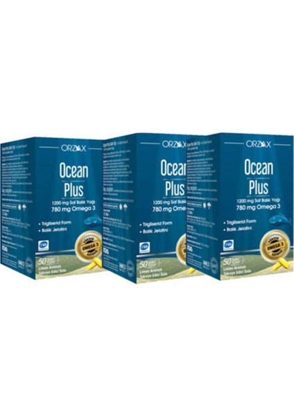 Ocean Plus 1200 Mg 50 Softgel Kapsul 3 Kutu