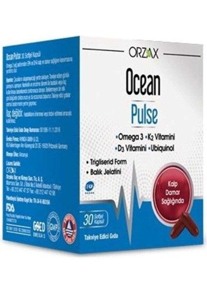 Ocean Pulse Omega 3 30 Kapsül