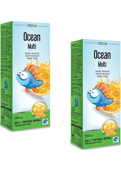 Ocean Multi Omega 3 Bal Ilaveli 150 ml 2 Adet
