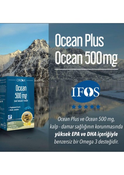 Ocean 500MG 60 Kapsül Limon Aromalı Saf Balık Yağı fiyatları