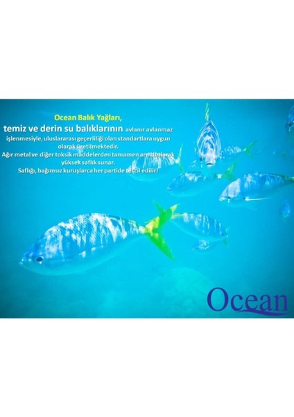Ocean 500MG 60 Kapsül Limon Aromalı Saf Balık Yağı modelleri