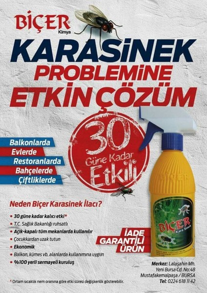 Biçer Ticaret Biçer Karasinek Ilacı 500 ml Sprey 2 Adet 769263142524