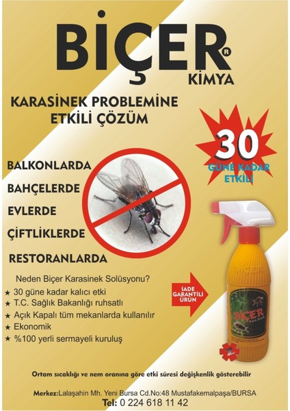 Biçer Ticaret Biçer Karasinek Ilacı 500 ml Sprey 2 Adet 769263142524