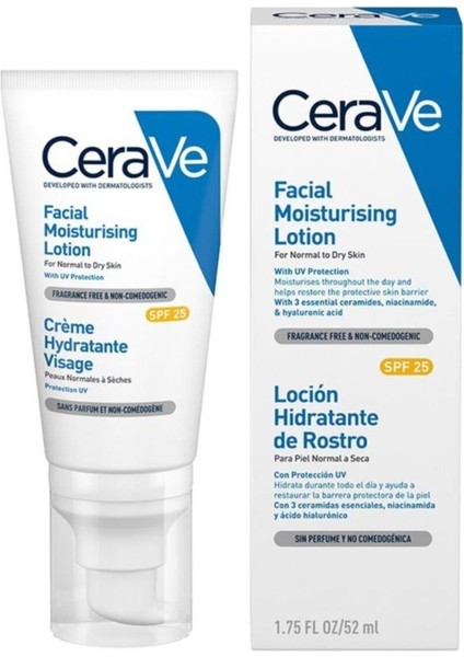 Cerave F Al Moısturısıng Lotıon Normal Kuruya Donuk Cıltler Icın SPF25 52 ml