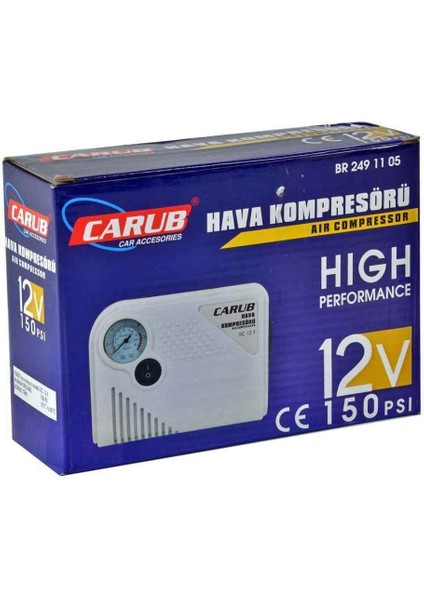 12V Hava Kompresörü 150 Psi Yassı BR2491105