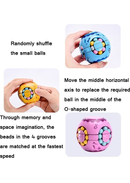 3 Adet Parmak Sihirli Fasulye Rubik Küp (Yurt Dışından)