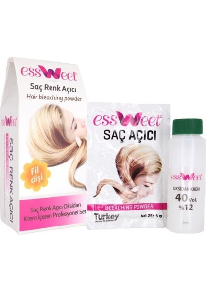 Saç Renk Açıcı Oksidan Krem Içeren Profesyonel Set