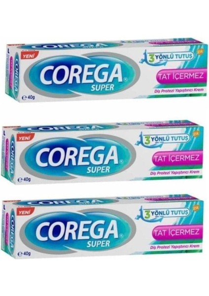 Tat Içermez Yapıştırıcı Krem 40G x 3 Adet