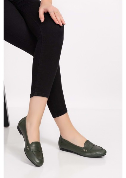 Kadın Loafer Babet ANL.6184 - Haki - 40