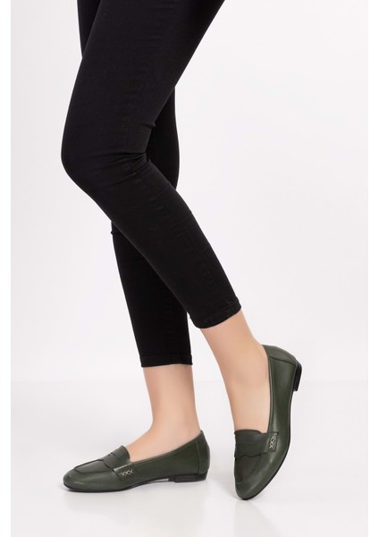 Kadın Loafer Babet ANL.6184 - Haki - 40
