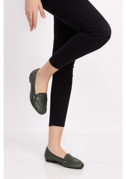 Kadın Loafer Babet ANL.6184 - Haki - 40