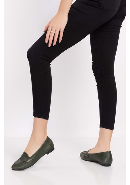 Kadın Loafer Babet ANL.6184 - Haki - 40