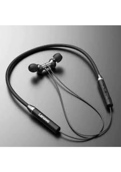 Siyah HE05 Bluetooth 5.0 Kablosuz Stereo Spor Manyetik Kulaklik Su Geçirmez Kulaklik LENOVO6478