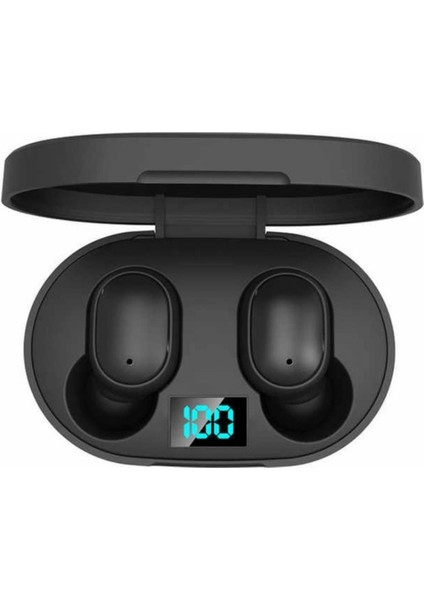 Çift Mikrofonlu Kablosuz Bluetooth Kulaklık E6S Kulakiçi Yeni Nesil Dots Extra Bass E6S