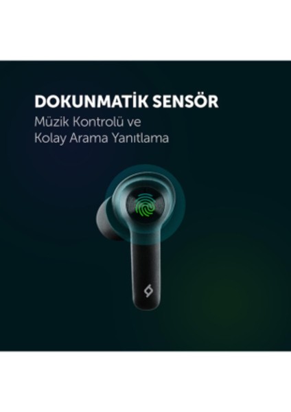 Yeni Airbeat Play Gerçek Kablosuz Tws Bluetooth Kulaklık Siyah