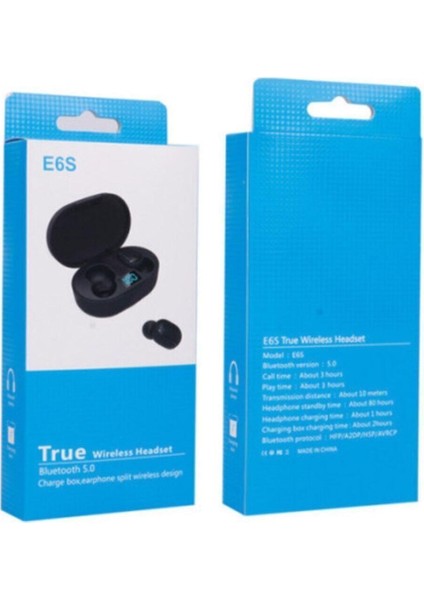True E6S Wireless Headset Şarj Göstergeli Kulaklık E6S True