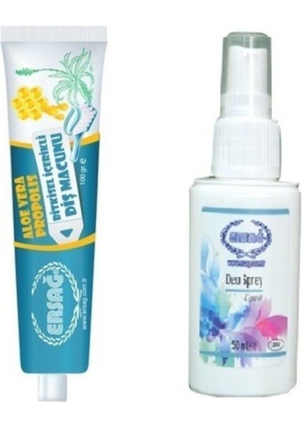 Aloe Vera Diş Macunu 100GR + Deo Sprey Egzotif 50 ml