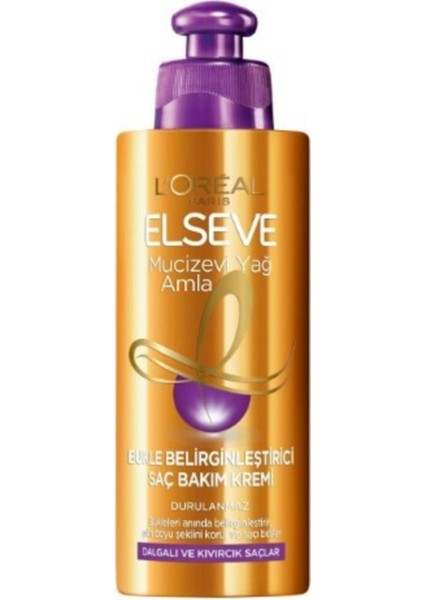 L'oreal Paris Saç Bakım Kremi Mucizevi Yağ Amla Bukle Belirginleştirici 200ml