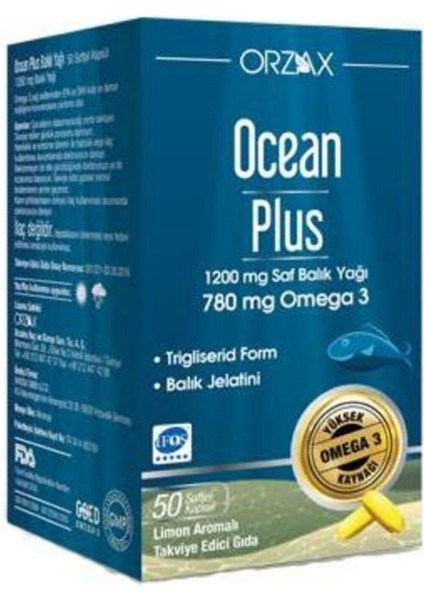 Ocean Ocean Plus Saf Balık Yağı 1200 Mg 50 Kapsül