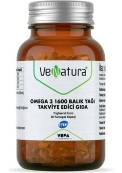 Omega 3 1600 Balık Yağı 30 Yumuşak Kapsül