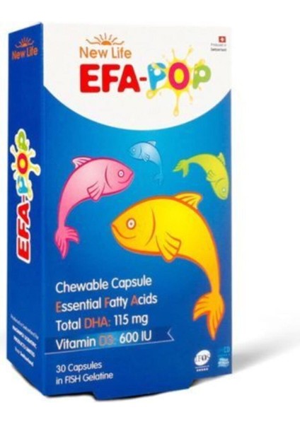 Efa Pop Balık Yağı 30 Çiğnenebilir Kapsül
