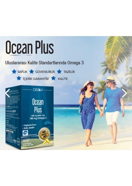 Ocean Orzax Orzax Ocean Plus 1200 Mg 30 Kapsül Balık Yağı fiyatları