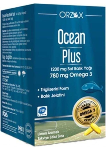 Ocean Ocean Plus 1200 Mg Saf Balık Yağı 50 Kapsül