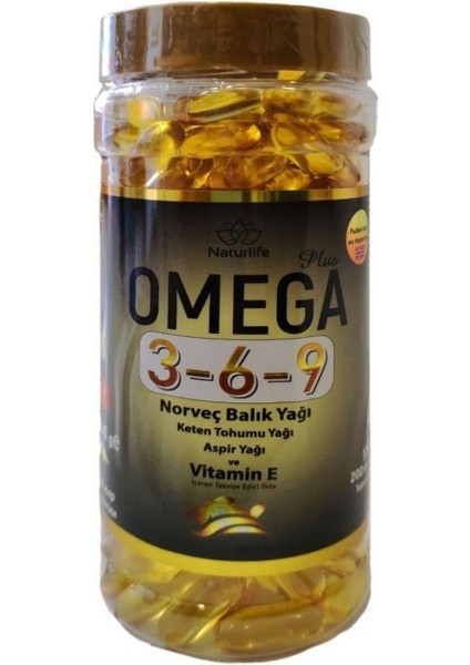 Naturlife Omega 3-6-9 Norveç Balık Yağı 1300 Mg 200 Softjel