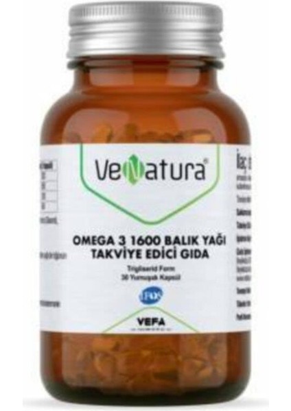 Omega 3 1600 Balık Yağı 30 Kapsül