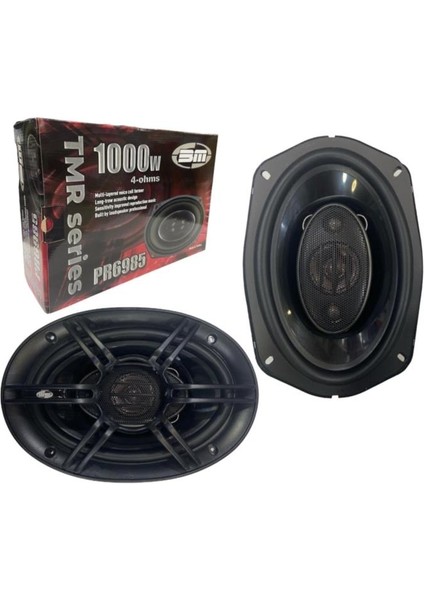 Bm Boschmann 100RMS 3yollu Tweeterli Oval Oto Hoparlör 1000 Watt - 2 Adet