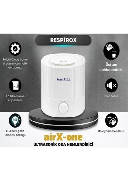 X-One Ultrasonik Oda Nemlendirici (Led Işıklı Oda Lambası - 7 Renk)